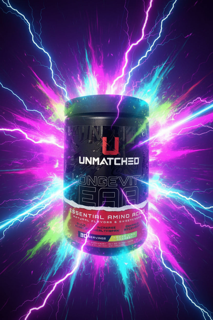 Unmatched Longevity EAA | Essential Amino Acids for Recovery, Hydration & Muscle Support