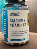 Applied Nutrition Calcium & Vitamin K2 | Bone, Teeth & Cardiovascular Support | 60 Capsules