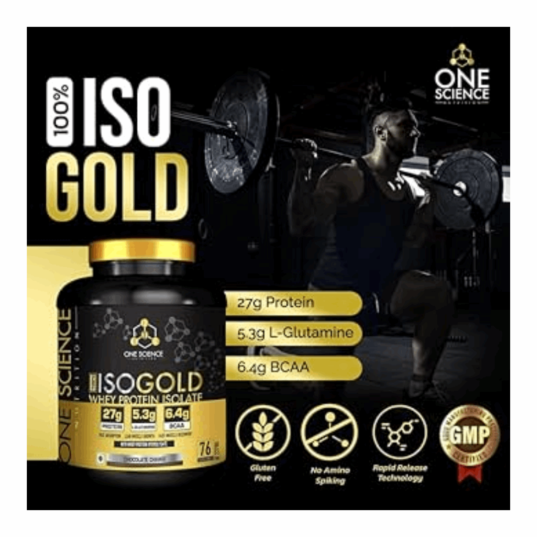One Science IsoGold 100% Whey Protein Isolate - Chocolate Charge (76 Servings)