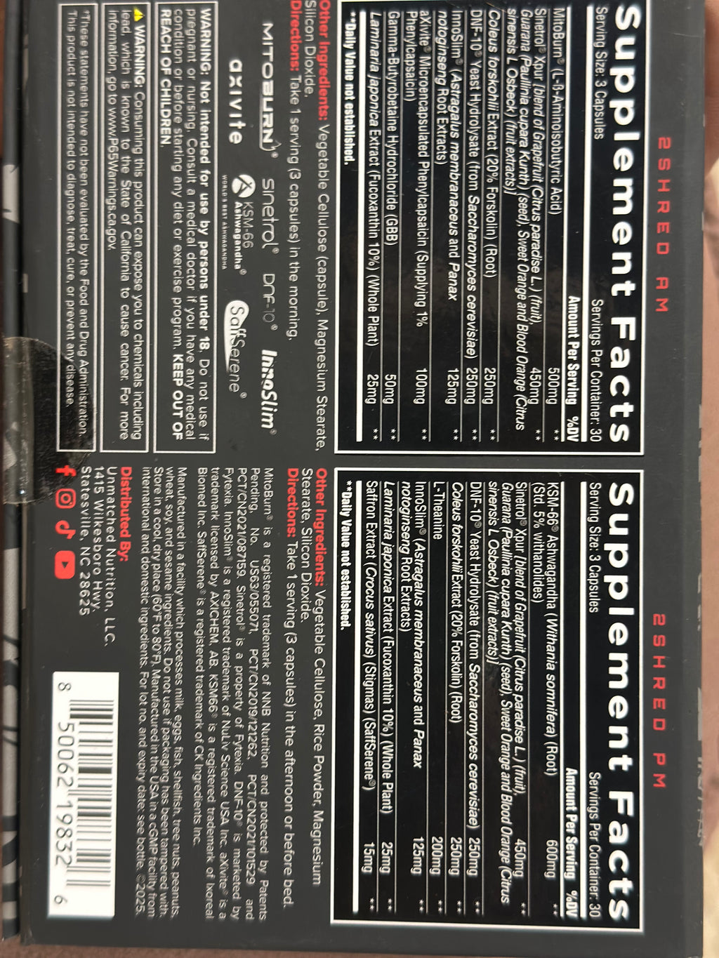 Unmatched 2 Shred | Advanced Thermogenic & Metabolic Support Formula