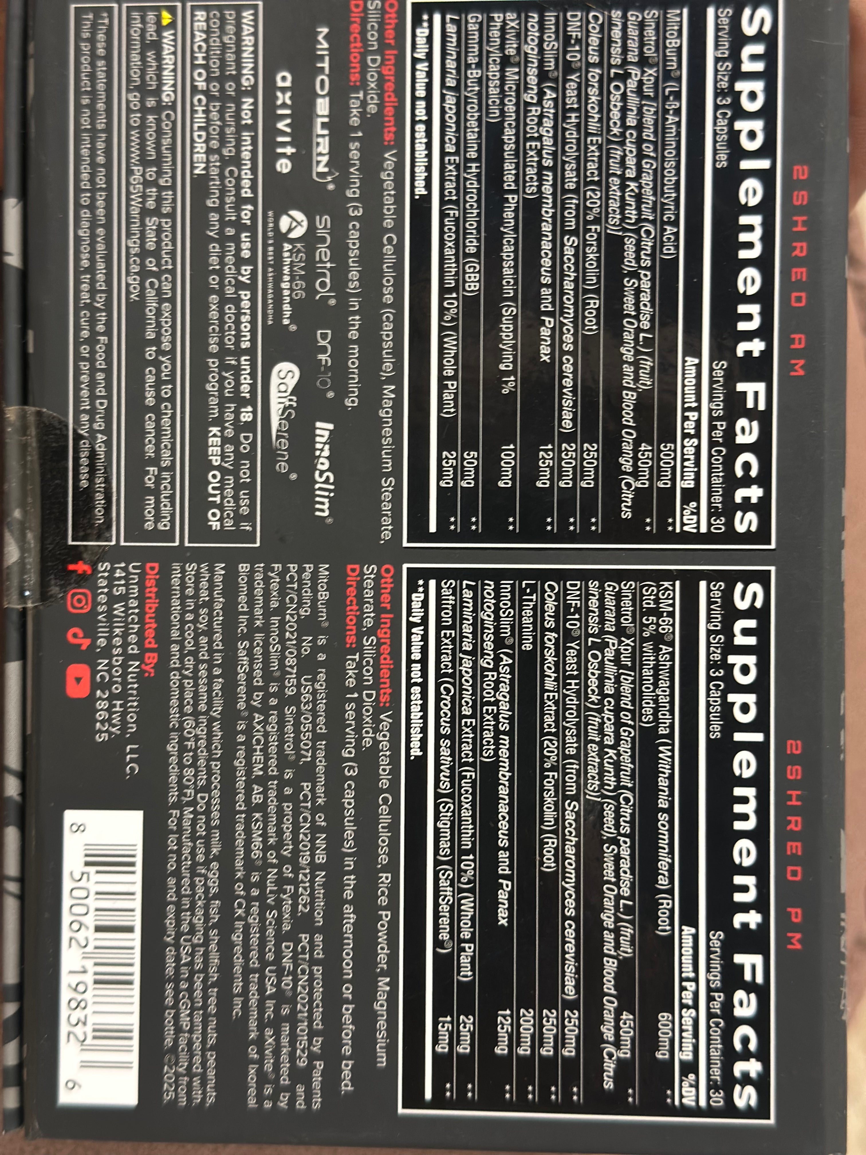 Unmatched 2 Shred | Advanced Thermogenic & Metabolic Support Formula