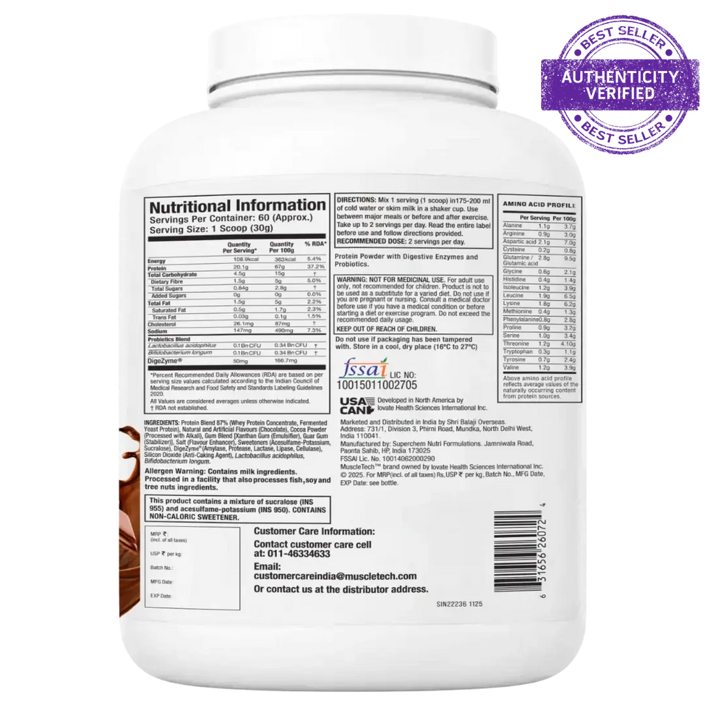 Muscletech™ Advanced Whey Protein+ Protein Powder, Whey Protein Advanced Daily Performance Protein
