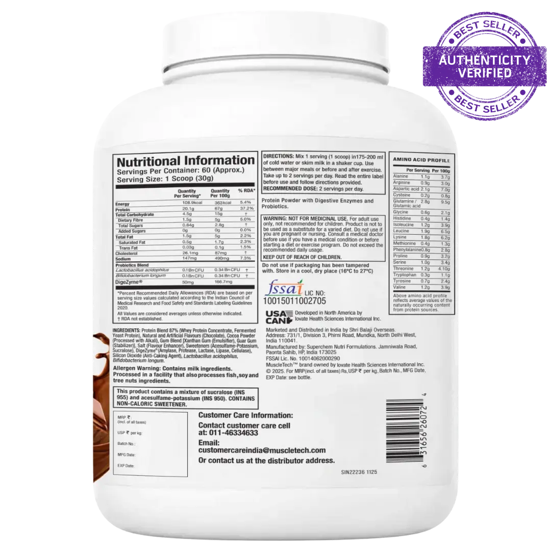 Muscletech™ Advanced Whey Protein+ Protein Powder, Whey Protein Advanced Daily Performance Protein